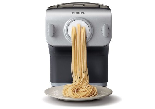 Mit verschiedenen Formscheiben lassen sich normale und dicke Spaghetti herstellen. (Bild: Philips)