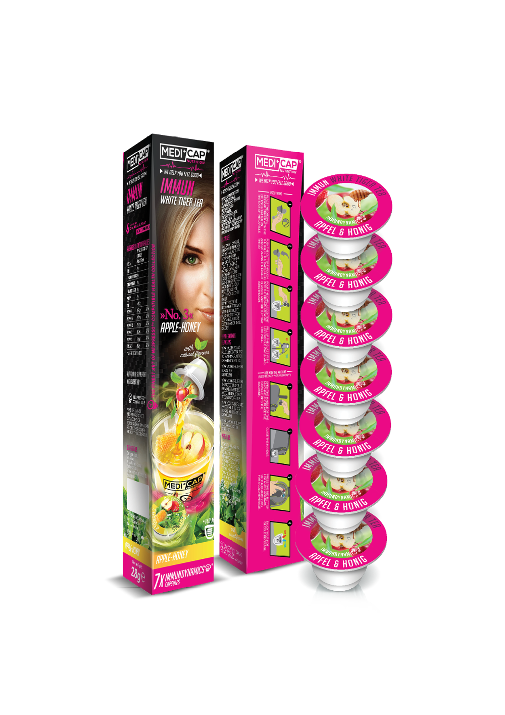 Exklusiv bei Manor: Medicap Immun Kapseln, White Tiger Tea, Apfel-Honig, 7 Stück CHF 9.90